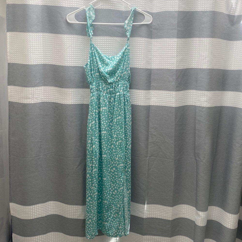 Pink Lily turquoise midi dress